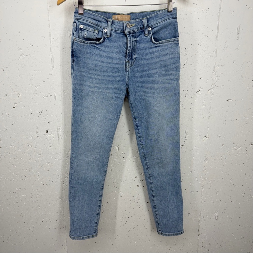 7 for All Mankind Size 25 Luxe Vintage Josefina Slimmed Down Boyfriend Jeans - Picture 2 of 13
